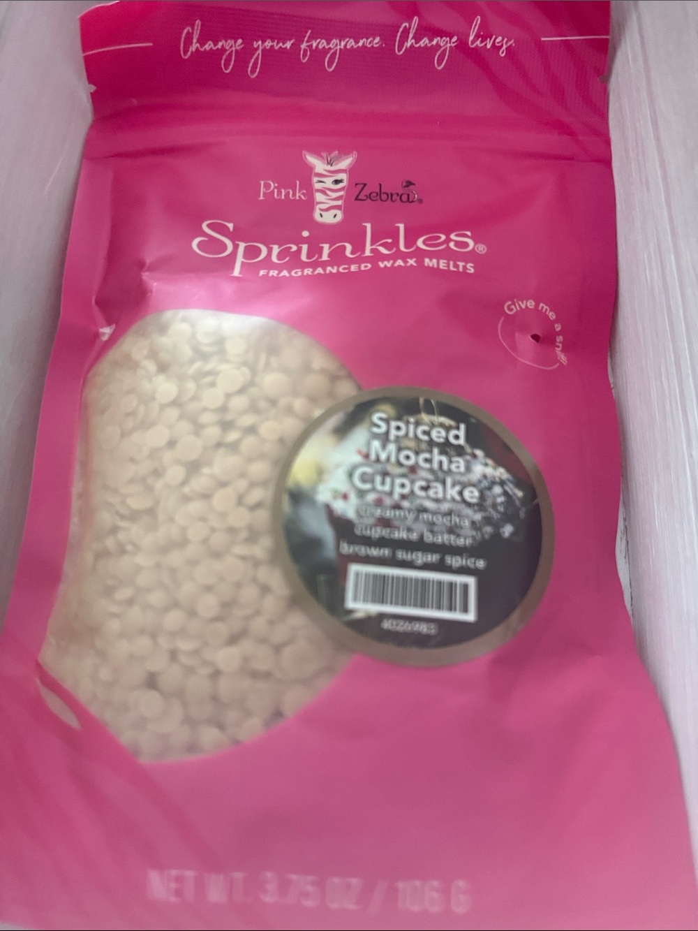 Pink Zebra Sprinkles Fragranced Wax Melts — Bright Pink & Cream